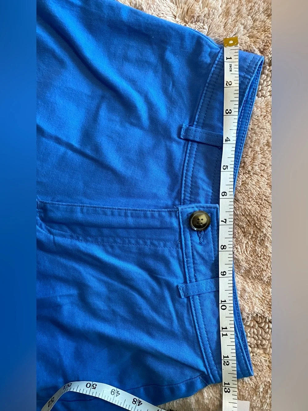Billabong Blue High-Rise Cotton Shorts